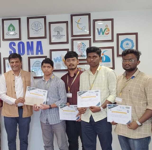 Low angle view up into a sky filled with deep blue clouds.